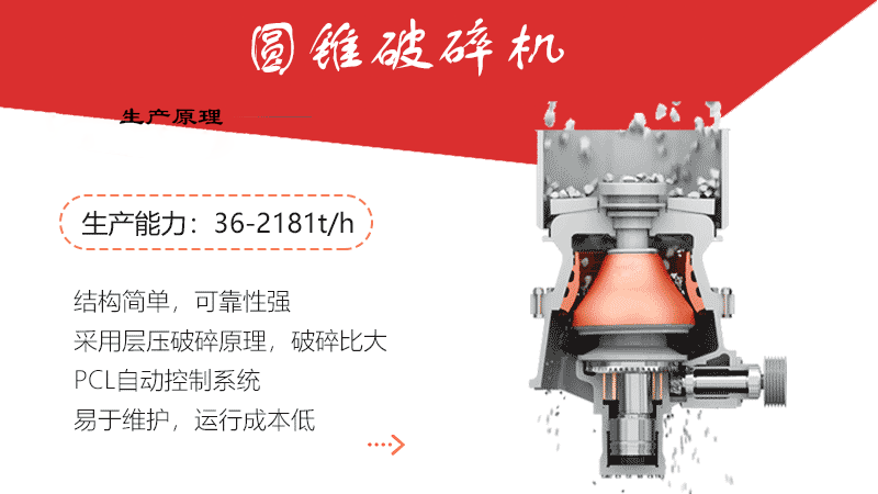 液壓圓錐破碎機(jī)動態(tài)工作原理